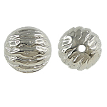 Copper Coated Plastic Beads, Round, platinum color plated, nickel, lead & cadmium free, 17mm, Hole:Approx 3mm, 5Bags/Lot, Sold By Lot