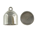 Copper Coated Plastic Pendant, Bell, platinum color plated, nickel, lead & cadmium free, 21x26mm, Hole:Approx 2.5mm, 5Bags/Lot, Sold By Lot