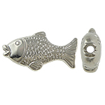 Copper Coated Plastic Beads Fish platinum color plated nickel lead & cadmium free Approx 2.5mm Sold By Lot