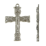 Copper Coated Plastic Pendant Cross platinum color plated nickel lead & cadmium free Approx 3mm Sold By Lot