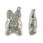 Copper Coated Plastic Pendant Animal platinum color plated nickel lead & cadmium free Approx 2.5mm Sold By Lot