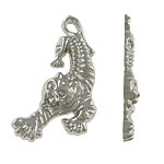 Copper Coated Plastic Pendant Tiger platinum color plated nickel lead & cadmium free Approx 2.5mm Sold By Lot