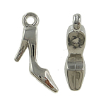 Copper Coated Plastic Pendant Shoes platinum color plated nickel lead & cadmium free Approx 1.5mm Sold By Lot