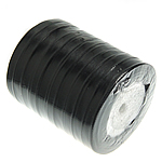 Satin Ribbon, black, 10mm, Length:250 Yard, 10PCs/Lot, Sold By Lot