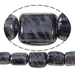 Abalorios de Cristal de Murano con Interior Trenzado, Rectángular, 12x15x8mm, agujero:aproximado 2mm, longitud 18.5 Inch, 5Strandsfilamento/Bolsa, Vendido por Bolsa