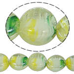 Lampwork Beads, Oval, 13x17mm, Hole:Approx 2mm, Length:17 Inch, 5Strands/Bag, Sold By Bag
