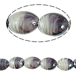 Abalorios de Cristal de Murano con Interior Trenzado, Óvalo, 19x23x10mm, agujero:aproximado 1.5mm, longitud 17.5 Inch, 5Strandsfilamento/Bolsa, Vendido por Bolsa