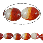 Innerer Twist Lampwork Perlen, oval, 19x23x10mm, Bohrung:ca. 1.5mm, Länge:17.5 ZollInch, 5SträngeStrang/Tasche, verkauft von Tasche