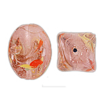 Gold Sand Lampwork Beads, 20x25x21mm, Hole:Approx 2.5mm, 100PCs/Bag, Sold By Bag