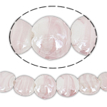Perles murano faites à la main , chalumeau, Plat rond, 16x8mm, Trou:Environ 2mm, 100PC/sac, Vendu par sac