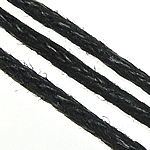 Шнуры из воска, Вощеная хлопок шнур, черный, 1mm, Приблизительно 330м/Лот, продается Лот