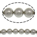 South Sea Shell perle, Krug, siv, 8mm, Rupa:Približno 0.5mm, Približno 50računala/Strand, Prodano Per 16 inčni Strand