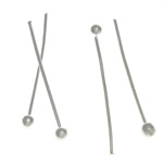 Messing Ball Head Pin, Platinfarbe platiniert, frei von Blei & Kadmium, 18x1.80x0.50mm, 10000PCs/Tasche, verkauft von Tasche