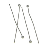 Messing Ball Head Pin, Platinfarbe platiniert, frei von Blei & Kadmium, 24x1.80x0.50mm, 10000PCs/Tasche, verkauft von Tasche