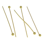 Brass Ball Head Pin, gold color plated, lead & cadmium free, 22x1.80x0.50mm, 10000PCs/Bag, Sold By Bag