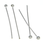 Messing Ball Head Pin, Platinfarbe platiniert, frei von Blei & Kadmium, 16x1.80x0.50mm, 10000PCs/Tasche, verkauft von Tasche