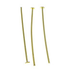Brass Headpin, gold color plated, lead & cadmium free, 25x1.80x0.70mm, Approx 10000PCs/KG, Sold By KG