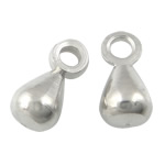 Brass Jewelry Pendants, Teardrop, silver color plated, lead & cadmium free, 3x6mm, Hole:Approx 1.2mm, 3000PCs/Bag, Sold By Bag