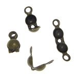 Messing Perlenkappe, antike Bronzefarbe plattiert, frei von Blei & Kadmium, 4x7.5x3.5mm, 3.5mm, Bohrung:ca. 1.5mm, 5000PCs/Tasche, verkauft von Tasche