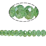 Rondelle Crystal Beads, imitation CRYSTALLIZED™ element crystal, Olivine, 6x8mm, Hole:Approx 1mm, Length:15 Inch, 10Strands/Bag, Approx 72PCs/Strand, Sold By Bag