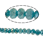 Rondelle Crystal Beads, imitation CRYSTALLIZED™ element crystal, Indicolite, 8x10mm, Hole:Approx 2mm, Length:22 Inch, 10Strands/Bag, Sold By Bag