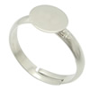 Brass Pad Ring Base platinum color plated adjustable lead & cadmium free US Ring .5 Sold By Bag