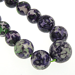 Rain Flower Stone Beads, Round, 6-14mm, Hole:Approx 1mm, Length:17 Inch, 5Strands/Lot, Sold By Lot