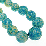 Rain Flower Stone Beads, Round, 10-20mm, Hole:Approx 1mm, Length:16 Inch, 5Strands/Lot, Sold By Lot