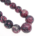 Regen Blumen Stein Perlen, rund, synthetisch, 6-14mm, Länge:ca. 17.5 ZollInch, 5SträngeStrang/Menge, verkauft von Menge