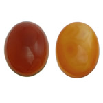 Red Agate Cabochon, Flat Oval, natural, flat back, red, 8x10mm, 50PCs/Lot, Sold By Lot