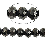 Perles de cristal rondelle, imitation de cristal CRYSTALLIZED™, noir, 10x8mm, Trou:Environ 1mm, Longueur:21 pouce, 10Strandstoron/sac, Vendu par sac