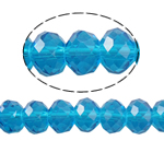Rondelle Crystal Beads, imitation CRYSTALLIZED™ element crystal, Aquamarine, 10x8mm, Hole:Approx 2mm, Length:20.5 Inch, 10Strands/Bag, Sold By Bag