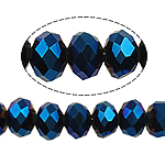 Rondelle Crystal Beads, imitation CRYSTALLIZED™ element crystal, Indicolite, 8x10mm, Hole:Approx 1mm, Length:Approx 22 Inch, 10Strands/Bag, Approx 72PCs/Strand, Sold By Bag