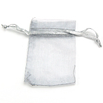 Jewelry Pouches Bags, Organza, Rectangle, translucent, 50x70mm, 100PCs/Bag, Sold By Bag