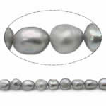 Perles nacres baroques de culture d'eau douce , perle d'eau douce cultivée, gris, Niveau AA, 9-10mm, Trou:Environ 0.8mm, Vendu par 15 pouce brin