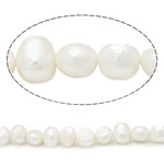 Cultured Potato Freshwater Pearl Beads natural white Grade A 9-10mm Approx 0.8mm Sold Per 15 Inch Strand