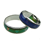 Enamel Mood Finger Ring, cobre, esmalte, níquel, chumbo e cádmio livre, 6mm, Buraco:Aprox 16-20mm, 100PCs/box, vendido por box