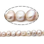 Perles nacres baroques de culture d'eau douce , perle d'eau douce cultivée, violet clair, Niveau AA, 10-11mm, Trou:Environ 0.8mm, Vendu par 15 pouce brin