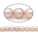 Cultured Rice Freshwater Pearl Beads, natural, pink, Grade A, 7-8mm, Hole:Approx 0.8mm, Sold Per 15 Inch Strand
