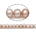 Perles nacres baroques de culture d'eau douce , perle d'eau douce cultivée, violet clair, Niveau AA, 3-4mm, Trou:Environ 0.8mm, Vendu par 15 pouce brin