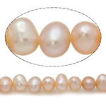 Bulvių išauginti gėlavandenių perlų karoliukai, Gėlo vandens perlų, Bulvė, natūralus, rožinis, Įvertinimas A., 4-5mm, Skylė:Apytiksliai 0.8mm, Parduota už 15 Inch Strand