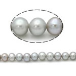 Perles nacres baroques de culture d'eau douce , perle d'eau douce cultivée, gris, Niveau AA, 6-7mm, Trou:Environ 0.8mm, Vendu par 15 pouce brin