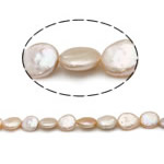 Pièce de culture des perles d'eau douce, perle d'eau douce cultivée, rose, grade AAA, 11-12mm, Trou:Environ 0.8mm, Vendu par 15 pouce brin