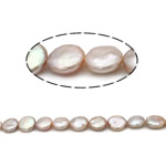 Pièce de culture des perles d'eau douce, perle d'eau douce cultivée, rose, grade AAA, 12-13mm, Trou:Environ 0.8mm, Vendu par 15 pouce brin