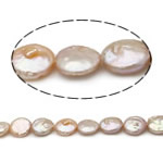 Coin Kulturan Slatkovodni Pearl perle, roze, ocjena AA, 12-13mm, Rupa:Približno 0.8mm, Prodano Per 15 inčni Strand
