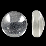 Glas Cabochoner, Coin, gennemsigtig, klar, 6x3mm, 100pc'er/Bag, Solgt af Bag