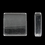 Cabujones de Cristal, Vidrio, Cuadrado, transparente & diverso tamaño para la opción, 100PCs/Bolsa, Vendido por Bolsa