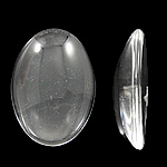 Glas Cabochons, oval, transparent & verschiedene Größen vorhanden, 100PCs/Tasche, verkauft von Tasche