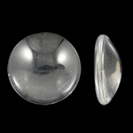 Glass Cabochons, Coin, transparent & different size for choice, 100PCs/Bag, Sold By Bag