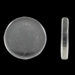 Glass Cabochons Coin transparent Sold By Bag